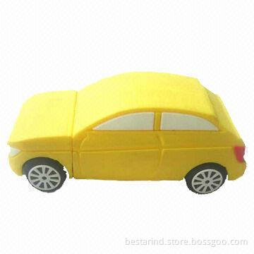 Customized Car USB Flash Drive with Customized Colors/Designs/Logos/Packaging Ways, Comes in 2D/3D